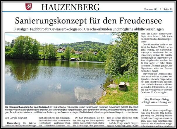 DWS bringt Gewässerexpertise nach Hauzenberg